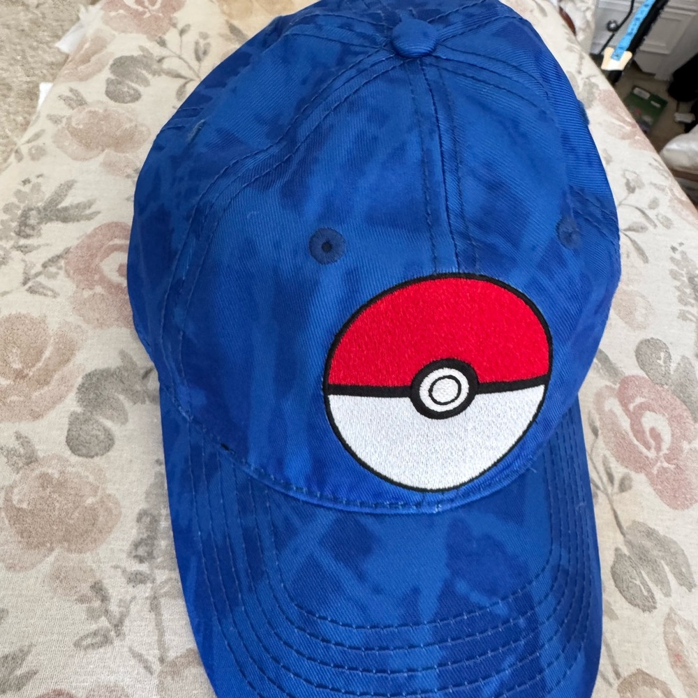 Bioworld Blue Pokémon Hat with Poké Ball Design